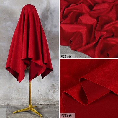 taobao agent Red elastic velvet soft trench coat, clothing