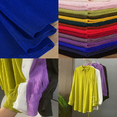 taobao agent Thousands of leafycloth cloth pleated cloth texture retro fabric elasticity and anti -wrinkle anti -wrinkle spring and summer shirt pants fabric