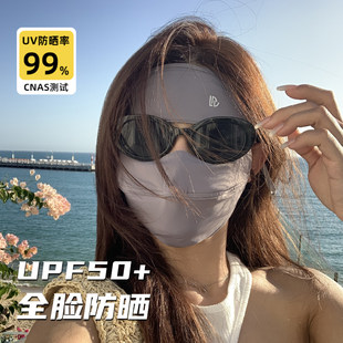 フルフェイス日焼け防止マスク女性のための夏の UV 保護アイスシルクフェイスマスクドライビングマスク顔キニ保護