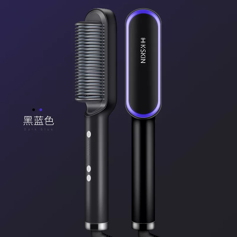 Керамическая (?) hair straightening comb straight plate clip household natural fluffy non-negative ion long-lasting artifact electric comb splint