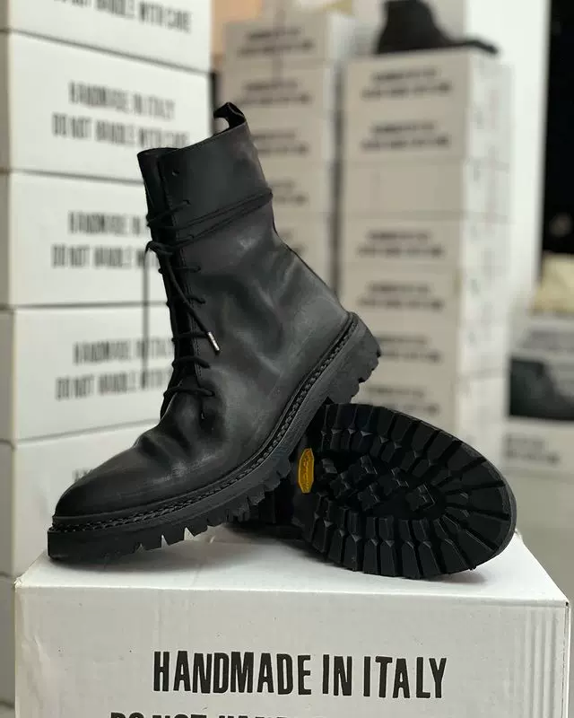 限时特价】Guidi RN01 黑色袋鼠皮男鞋-Taobao