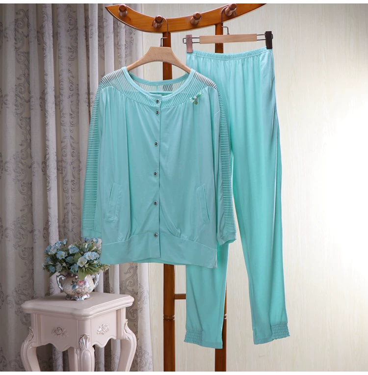 Pijama, summer knitted set, long-sleeve