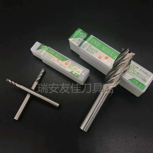 Метка длинная прямая ручка и фрезетная резака Связанное слот Средне-японское совместное предприятие Yihai Super Hard Трех лезвия с четырьмя лезвиями полной шлифовальной фрезок 1-20 мм