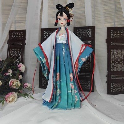taobao agent Barxin Yiker OB27 Three -Four Six points BJD Fat Woods Soldiers Printing Ancient Wind Wind Doll Clothing