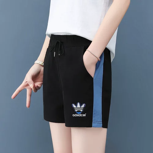 Черные летние шорты, тонкие быстросохнущие штаны, коллекция 2023, свободный крой, оверсайз