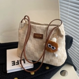 Модная универсальная вместительная и большая сумка на одно плечо, 2024 года, в западном стиле