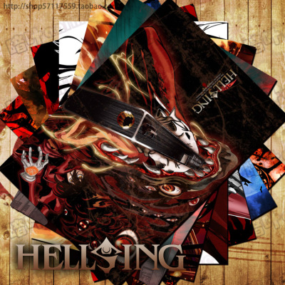 taobao agent Hell's song peripheral card sticker postcard poster hanging mural Hellsing Royal Education Cavaliers