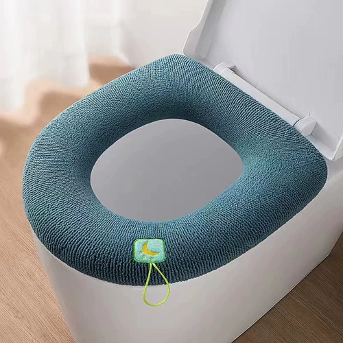Туалет, универсальная удерживающая тепло трикотажная подушка домашнего использования, увеличенная толщина, можно стирать