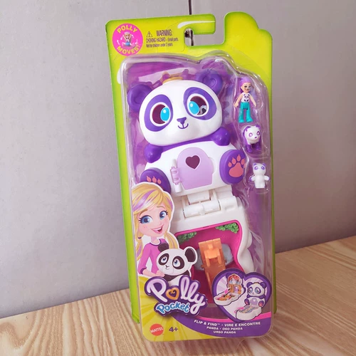 Подлинная Meitai Polly Pocket Mini Polly Flip Surprise Box Panda Panda Казначейство Арктическая лиса GTM56