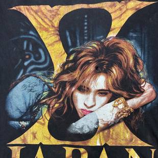 270g 日本 X JAPAN グラム メタル ロック バンド YOSHIKI アメリカン レトロ ラウンドネック Tシャツ ロック