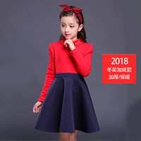 Платье, осенний детский наряд маленькой принцессы, юбка, в западном стиле, 2019, в корейском стиле, длинный рукав, осеннее