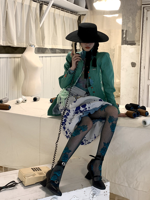 taobao agent CNORAHK custom version with thorns rose lace wares socks, hot girls millennial niche conjoined socks
