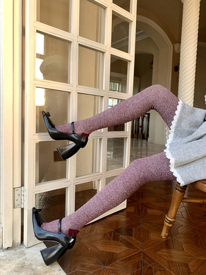 taobao agent Demi-season knitted woolen socks, Chanel style