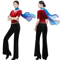 Bluster Eleve+большие расклешенные брюки+бархат для шарфов Золотой