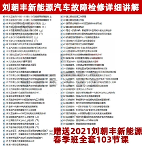 Liu Chaofeng 21 -летний курс обучения новая информация о техническом обслуживании энергетических транспортных средств Чистое электрическое гибридное видеоурок