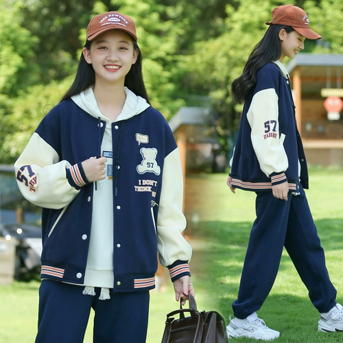 Бейсбольная осенняя форма для школьников, демисезонная утепленная куртка, в американском стиле, для средней школы, подходит для подростков