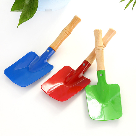 园艺养花种花种植挖土盆栽工具小铲子铁铲粗柄木柄迷你花铲铁锹