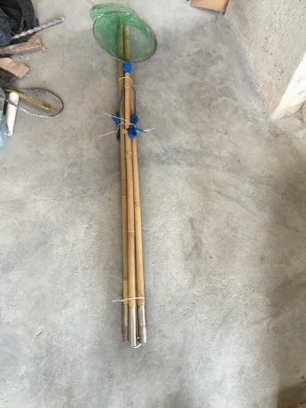 2米5竹子 竹竿折叠抄网 网抖 垂钓用抄网