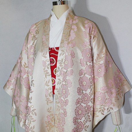 日本和服浴衣春秋冬季外搭外套大褂进口烫金和风羽织