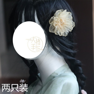 taobao agent Shiffon hairgrip, universal Hanfu, cheongsam, hair accessory, flowered, Lolita style