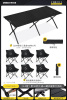 2.0 Black Extra Large Table+Moon Chair * 6