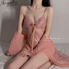 Lao pink nightdress+robe