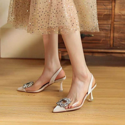 taobao agent Small design footwear high heels, sandals pointy toe, 2022, trend of season