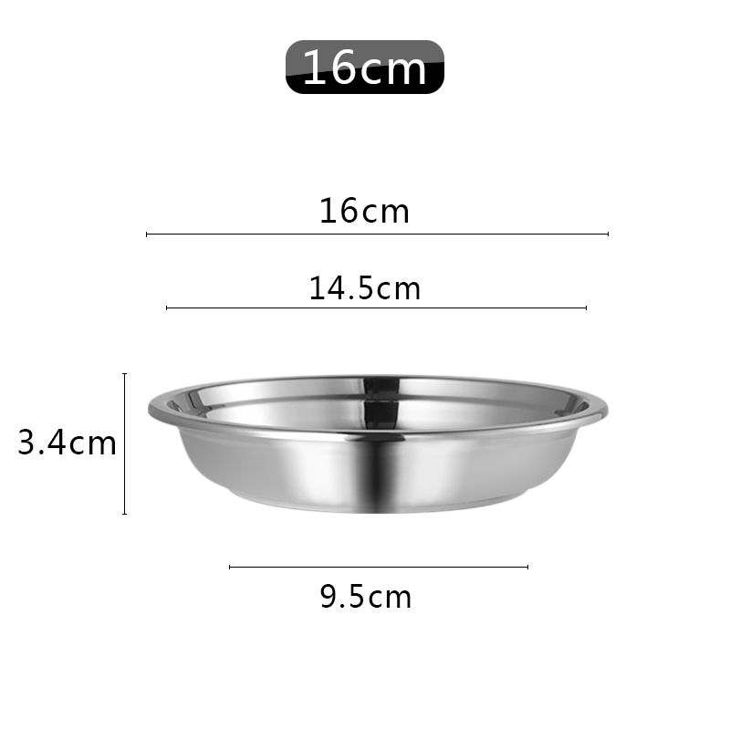Buy Onlycook thickening 304 stainless steel plate dish plate vegetable ...
