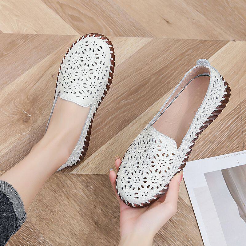 “Onalar uchun poyabzal”, qulay ultra yengil ayollar uchun Crocs uslubidagi tuflilar, poyabzallar, yozgi sandallar, asl charm, yumshoq taglik, tik turish uchun mos
