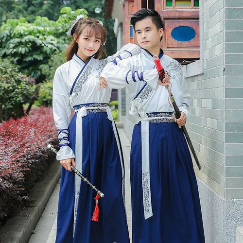 Весеннее спортивное ханьфу для мальчиков, парная одежда для влюбленных, китайский стиль