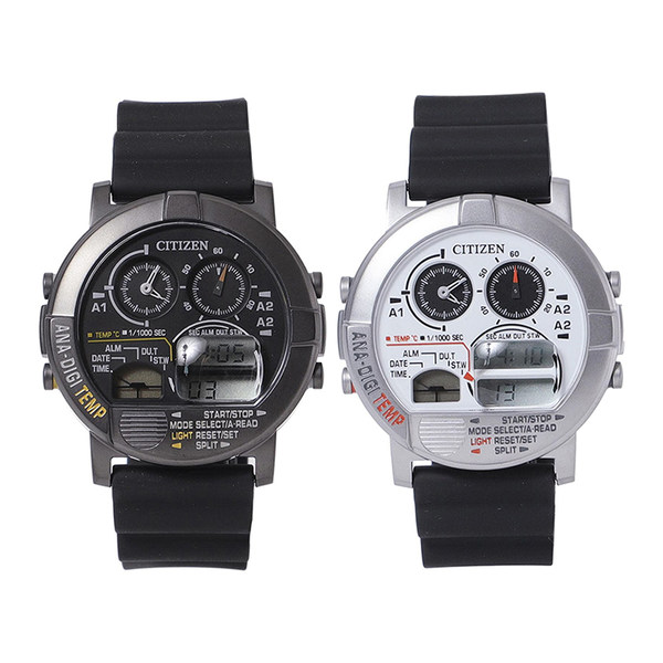 Beams x Citizen Round Лицом Ana-Degi Temp ретро электронный наручные часы