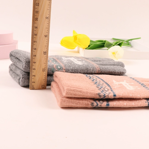 Перчатки, зимний удерживающий тепло мультяшный шерстяной трикотажный комплект, увеличенная толщина