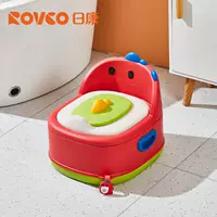 Динозавр, красный туалет