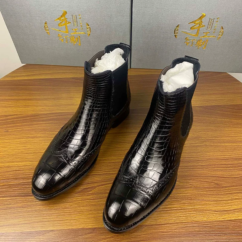 Keep warm chelsea, boots, genuine leather
