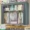 Tủ quần áo ống thép dày cho phòng ngủ gia đình lắp ráp tủ quần áo đơn giản cho thuê phòng lưu trữ tủ quần áo vải chắc chắn và bền Tủ vải