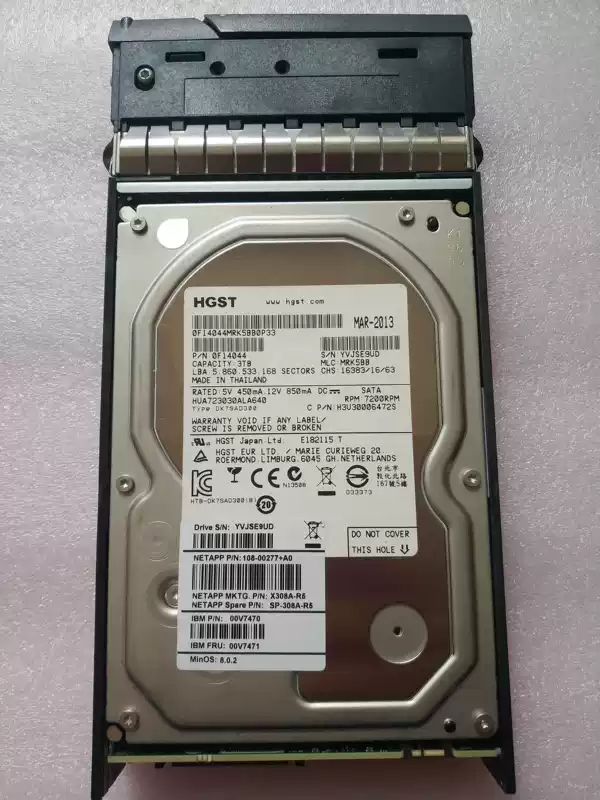 НетАПП 3Т 7.2K SAS 3.5 X308A-R5 Жесткий диск памяти X308A-R5 Tibett