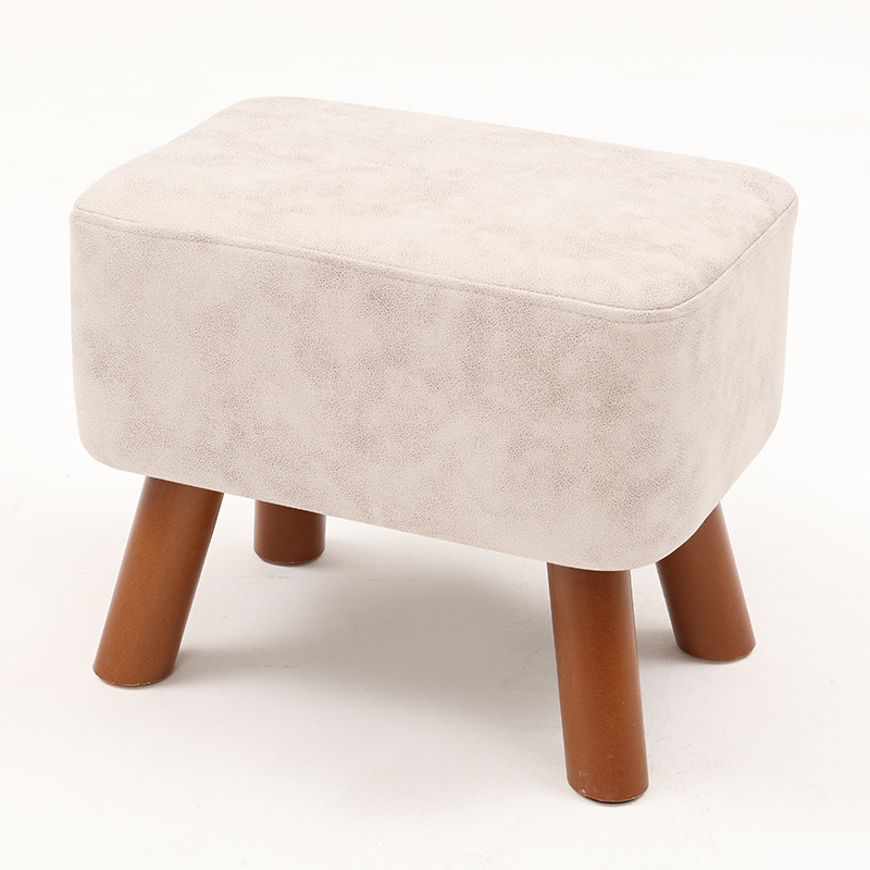 small stool solid wood heightened leather stool square stool creative fashion shoe changing stool fashion fabric sofa low stool bench footstool