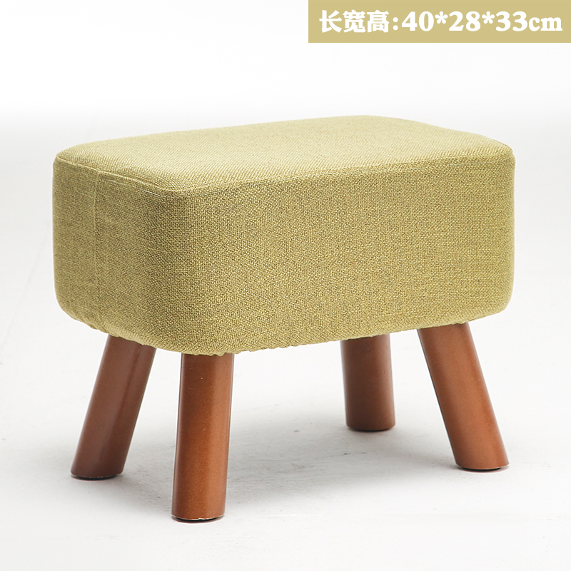 small stool solid wood heightened leather stool square stool creative fashion shoe changing stool fashion fabric sofa low stool bench footstool