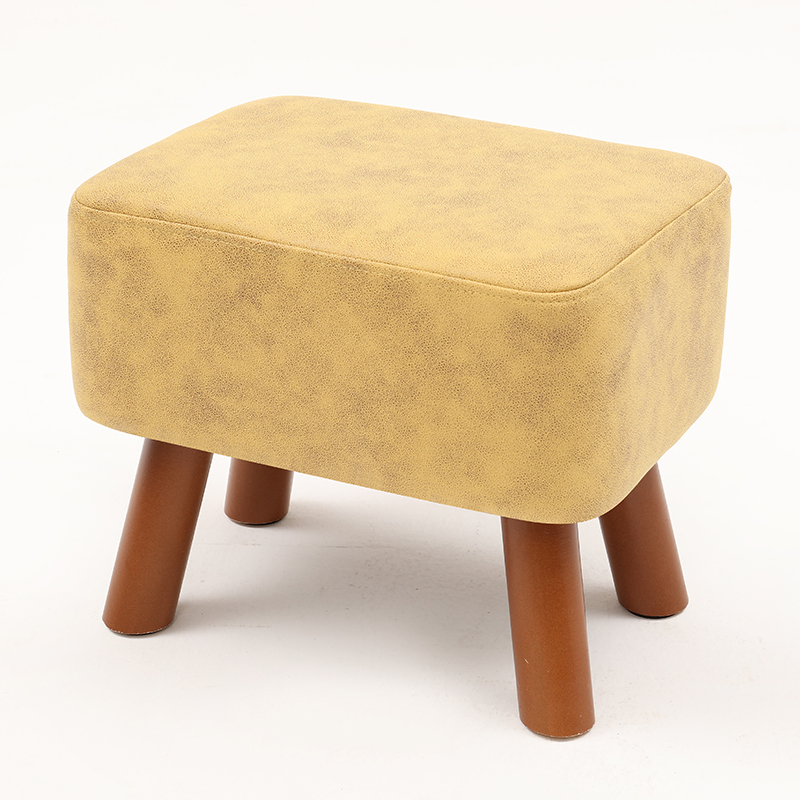 small stool solid wood heightened leather stool square stool creative fashion shoe changing stool fashion fabric sofa low stool bench footstool