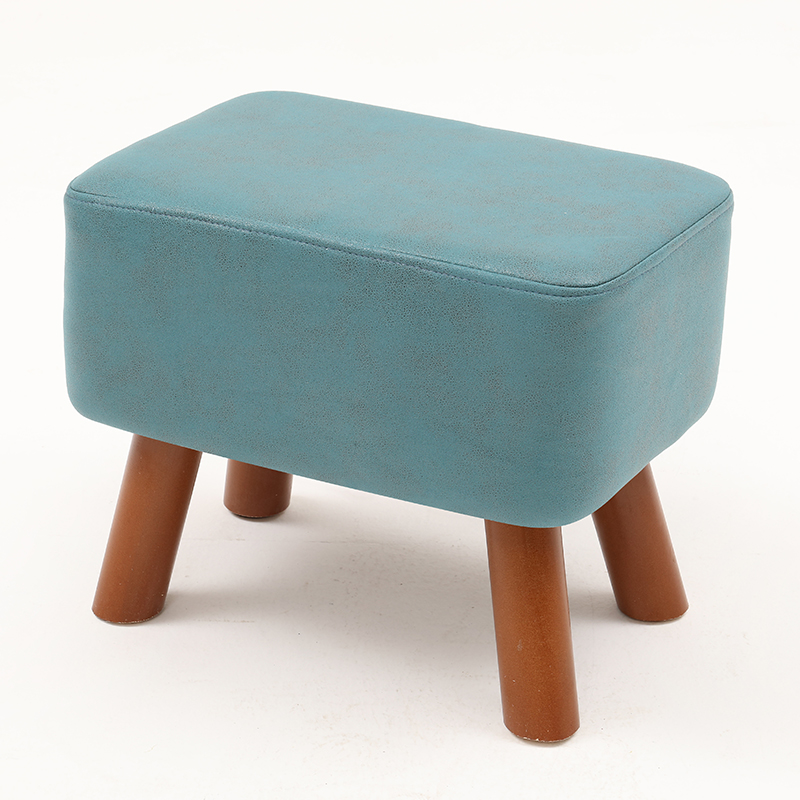 small stool solid wood heightened leather stool square stool creative fashion shoe changing stool fashion fabric sofa low stool bench footstool