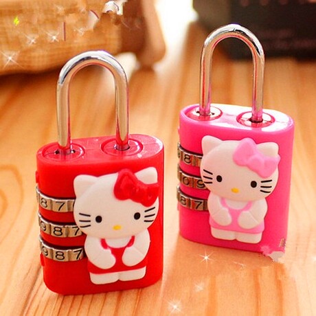 50       可爱卡通密码锁行李箱包密码锁 学生儿童柜子锁旅行箱包锁