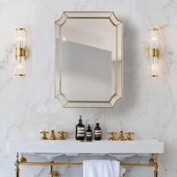 Квадратное зеркало для спальни, украшение для гостиной для ванной комнаты, французский стиль