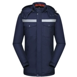 Зимняя утепленная съемная куртка для работы, светоотражающий пуховик