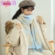 Khăn choàng đôi mới của Angolo mùa thu và mùa đông Áo dài kẻ sọc của sinh viên Hàn Quốc để giữ ấm và dễ thương - Khăn quàng cổ / khăn quàng cổ