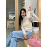 Zuo Jiaqi Half High Check Base Brink для женщин Thin 2024 Новая модная модная внутренняя одежда высокого класса.