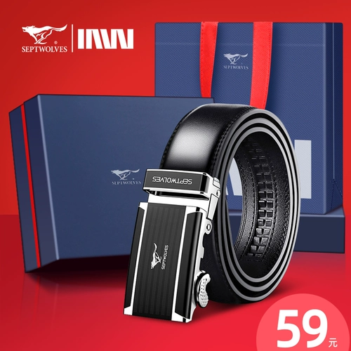 Septwolves, мужской ремень, пряжка, высококлассные кожаные штаны, из натуральной кожи, коллекция 2023
