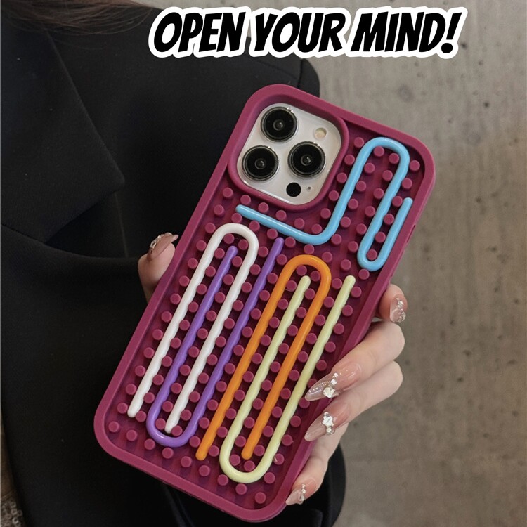Abstract Raised Lines Dots iPhone Case