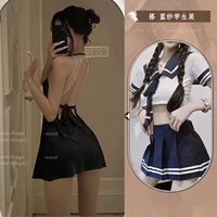 Черная студенческая юбка в складку для школьников