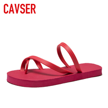 CAVSER Лето 2023 Новый модный европейский женский чехол с пальцами с плоским дном холодные тапочки пляжные тапочки
