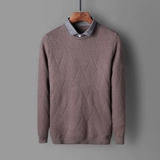 Комплект, трендовый демисезонный осенний свитер, мужская флисовая трикотажная рубашка, лонгслив, увеличенная толщина